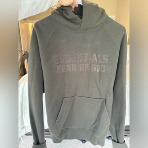 Essentials fear of god brown hoodie